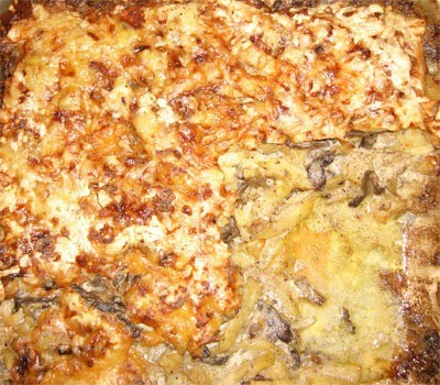 Pasticcio di patate con i funghi