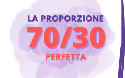 La proporzione perfetta 70/30